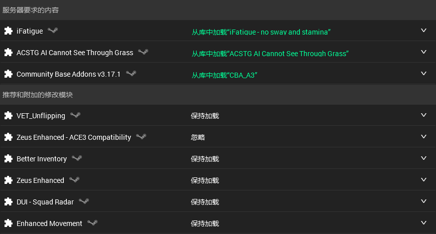图片[4]-《ARMA3（武装突袭3）》开服工具 FASTER 设置服务器要求、可选、不允许加载模组-芝士无限