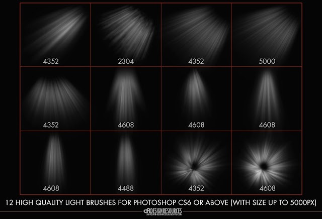 图片[2]-12 款适用 Photoshop 的高分辨率光照效果笔刷-芝士无限