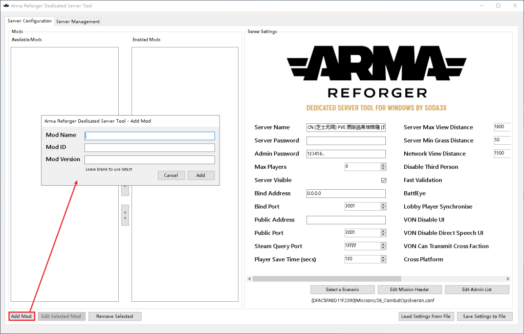 图片[2]-ArmaReforgerServerTool 专用服务器挂载 Mod 模组教程-芝士无限